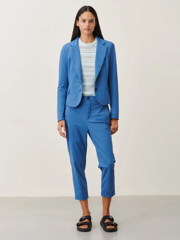 Jane Lushka Atina Blazer Technical Jersey | Mid Blue