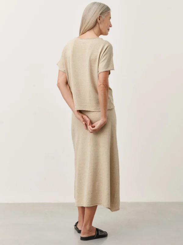 Jane Lushka Clay PU Top | Beige Melange