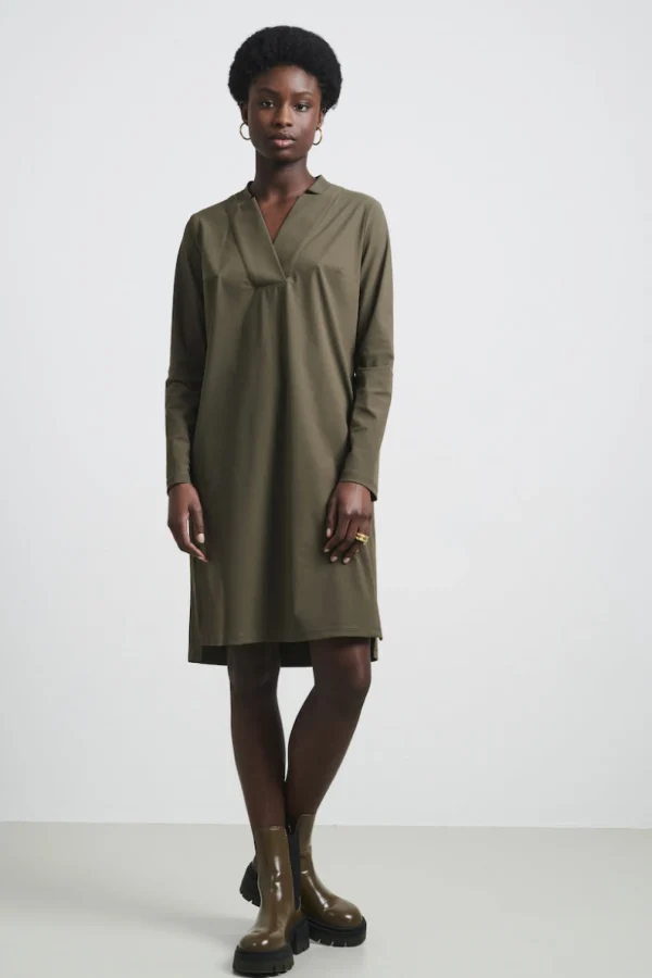 Jane Lushka Dress Kelly Technical Jersey | Army