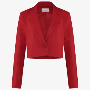 Jane Lushka Estele Blazer Technical Jersey | Red