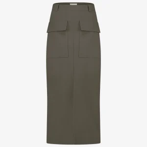 Jane Lushka Lara Skirt Technical Jersey | Army