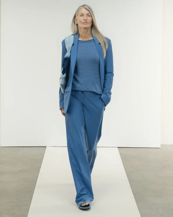 Jane Lushka Lima Blazer Technical Jersey | Mid Blue