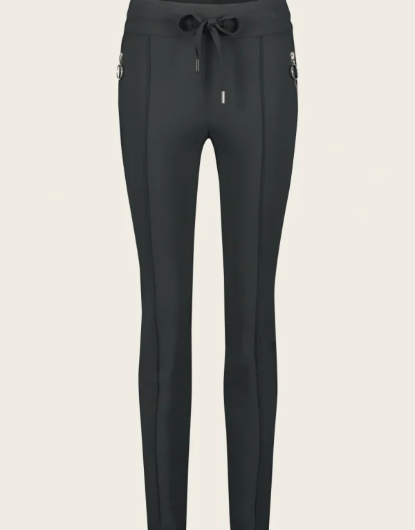 Jane Lushka Pants Emma-straight Leg Fit Technical Jersey | Grigio Notte