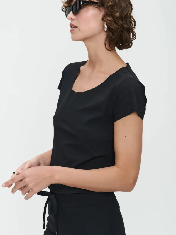 Jane Lushka T Shirt Sara Easy Wear Technical Jersey | Black