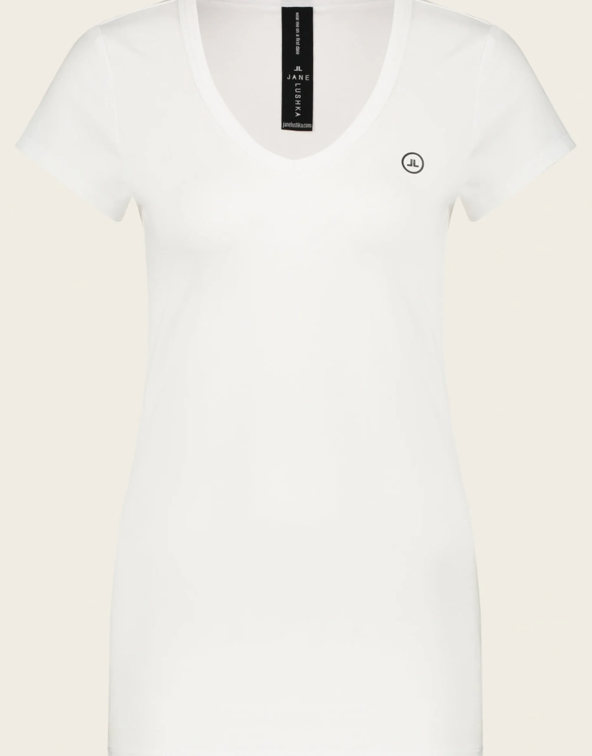 t_shirt_v_neck_easy_wear__3.webp Jane Lushka T Shirt V Neck Easy Wear Organic Cotton | White