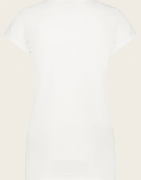 Jane Lushka T Shirt V Neck Easy Wear Organic Cotton | White