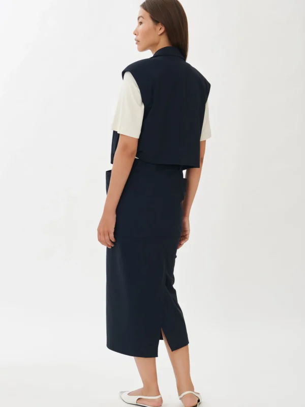 Jane Lushka Tilly Vest Technical Jersey | Blue