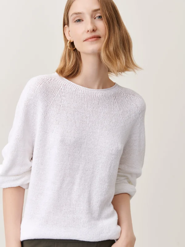 Jane Lushka Wholegarment Pullover | White