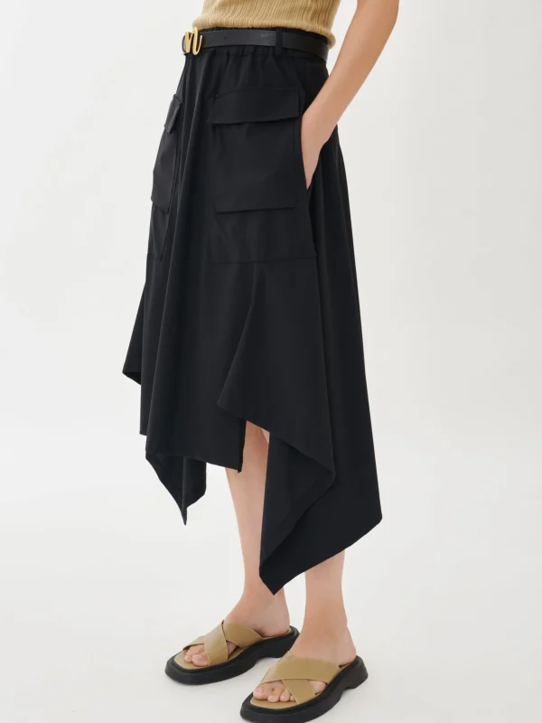 Jane Lushka Yanna Skirt Technical Jersey | Black